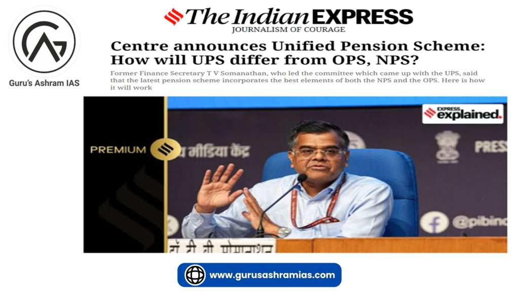 Unified Pension Scheme (UPS), Unified Pension Scheme UPSC, UPS UPSC, National Pension System, National Pension System UPSC, NPS, NPS UPSC