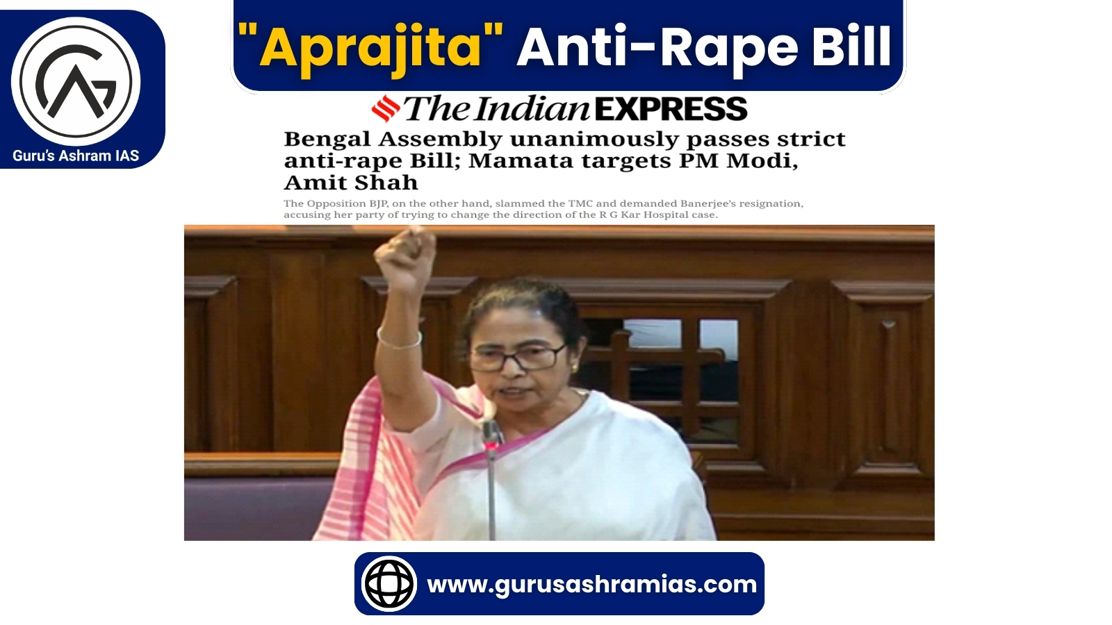 Aprajita Bill, "Aprajita" Anti-Rape Bill, Aprajita Bill, Aprajita Bill UPSC, Aprajita Anti Rape Bill, Aprajita Anti Rape Bill UPSC, Aprajita, Aprajita UPSC